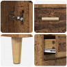 Highboard z szufladą Stare drewno 69,5 x 32,5 x 180 cm