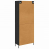 Highboard 2 pcs Czarny Dąb Materiał drewnopochodny
