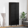 Highboard Czarny Dąb 69,5 x 34 x 180 cm Materiał drewnopochodny