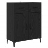 Highboard Czarny Dąb 69,5 x 34 x 180 cm Materiał drewnopochodny