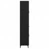Highboard Czarny Dąb 69,5 x 34 x 180 cm Materiał drewnopochodny