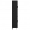 Highboard z szufladą 2 pcs Czarny Dąb Materiał drewnopochodny