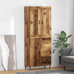 Highboard z szufladą 2 pcs Stare drewno Materiał drewnopochodny