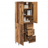Highboard z szufladą 2 pcs Stare drewno Materiał drewnopochodny