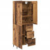 Highboard z szufladą 2 pcs Stare drewno Materiał drewnopochodny