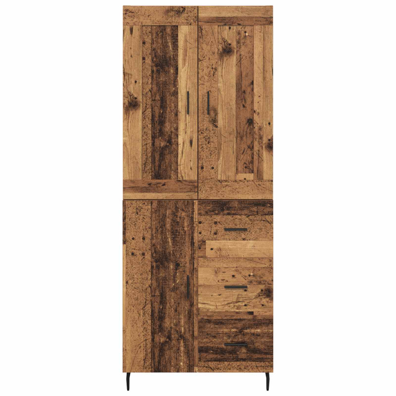 Highboard z szufladą 2 pcs Stare drewno Materiał drewnopochodny
