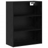 Highboard Czarny Dąb 69,5 x 34 x 180 cm Materiał drewnopochodny