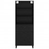 Highboard Czarny Dąb 69,5 x 34 x 180 cm Materiał drewnopochodny