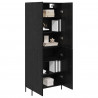 Highboard Czarny Dąb 69,5 x 34 x 180 cm Materiał drewnopochodny