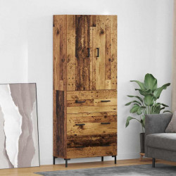 Highboard Montowane na ścianie Stare drewno 69,5 x 34 x 180 cm