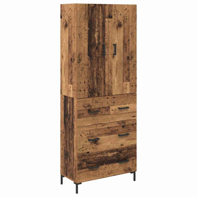 Highboard Montowane na ścianie Stare drewno 69,5 x 34 x 180 cm