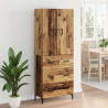 Highboard Montowane na ścianie Stare drewno 69,5 x 34 x 180 cm