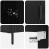 Highboard Czarny Dąb 69,5 x 34 x 180 cm Materiał drewnopochodny