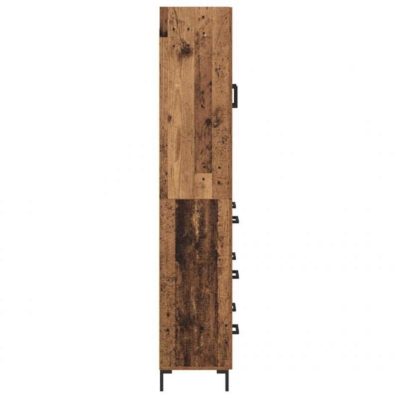 Highboard Montowane na ścianie Stare drewno 69,5 x 34 x 180 cm