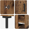 Highboard Montowane na ścianie Stare drewno 69,5 x 34 x 180 cm