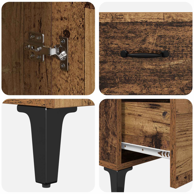 Highboard z szufladą Stare drewno 69,5 x 34 x 180 cm