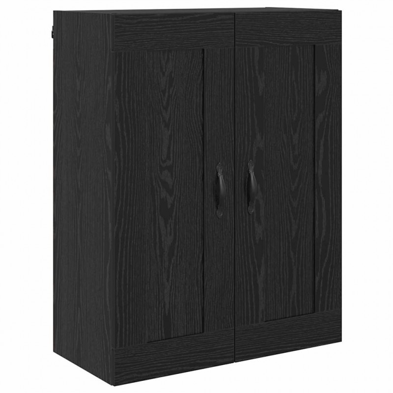 Highboard Czarny Dąb 69,5 x 34 x 180 cm Materiał drewnopochodny