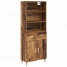 Highboard z szufladą Stare drewno 69,5 x 32,5 x 180 cm