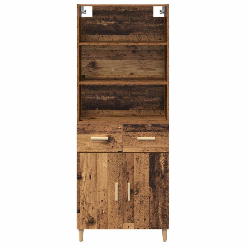 Highboard z szufladą Stare drewno 69,5 x 32,5 x 180 cm