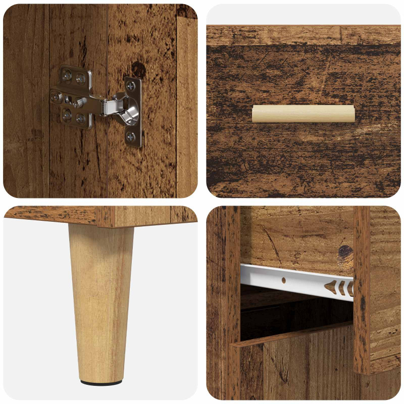 Highboard z szufladą Stare drewno 69,5 x 32,5 x 180 cm