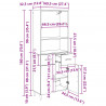 Highboard z szufladą Stare drewno 69,5 x 32,5 x 180 cm