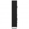 Highboard 2 pcs Czarny Dąb Drewno inżynieryjne i szkło