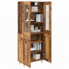 Highboard 2 pcs Stare drewno Materiał drewnopochodny