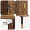Highboard 2 pcs Stare drewno Materiał drewnopochodny