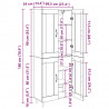 Highboard 2 pcs Stare drewno Materiał drewnopochodny