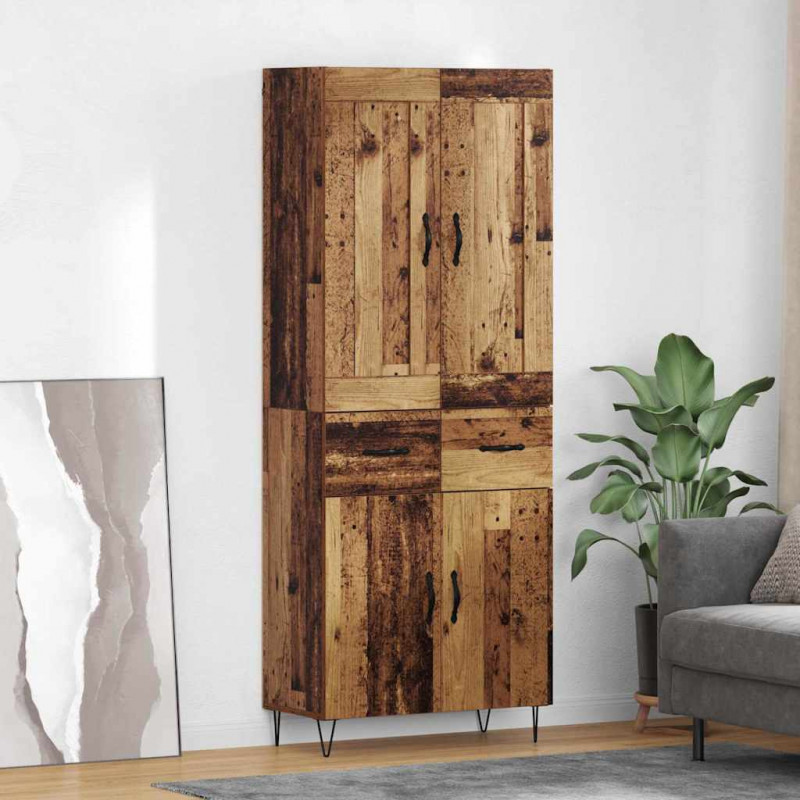 Highboard z szufladą Stare drewno 69,5 x 34 x 180 cm