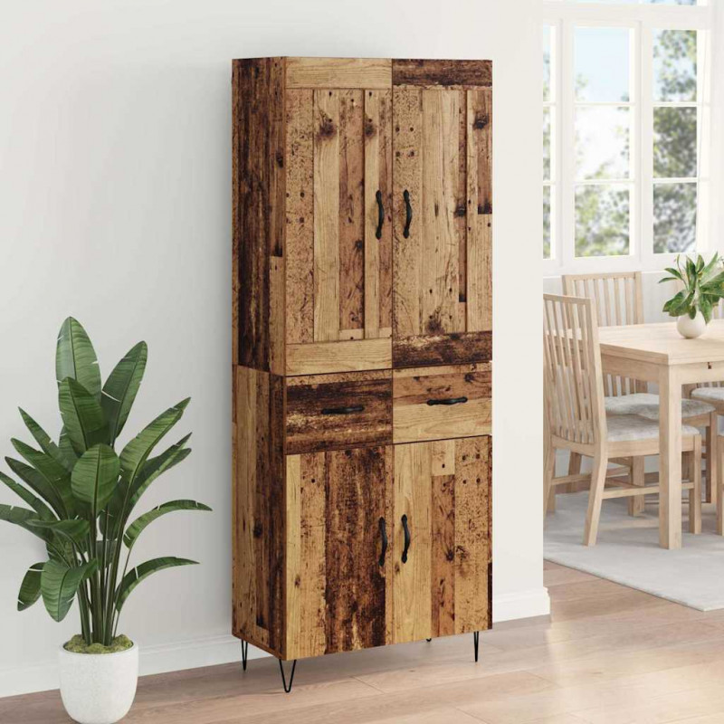 Highboard z szufladą Stare drewno 69,5 x 34 x 180 cm