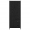 Highboard Czarny Dąb 69,5 x 34 x 180 cm Materiał drewnopochodny