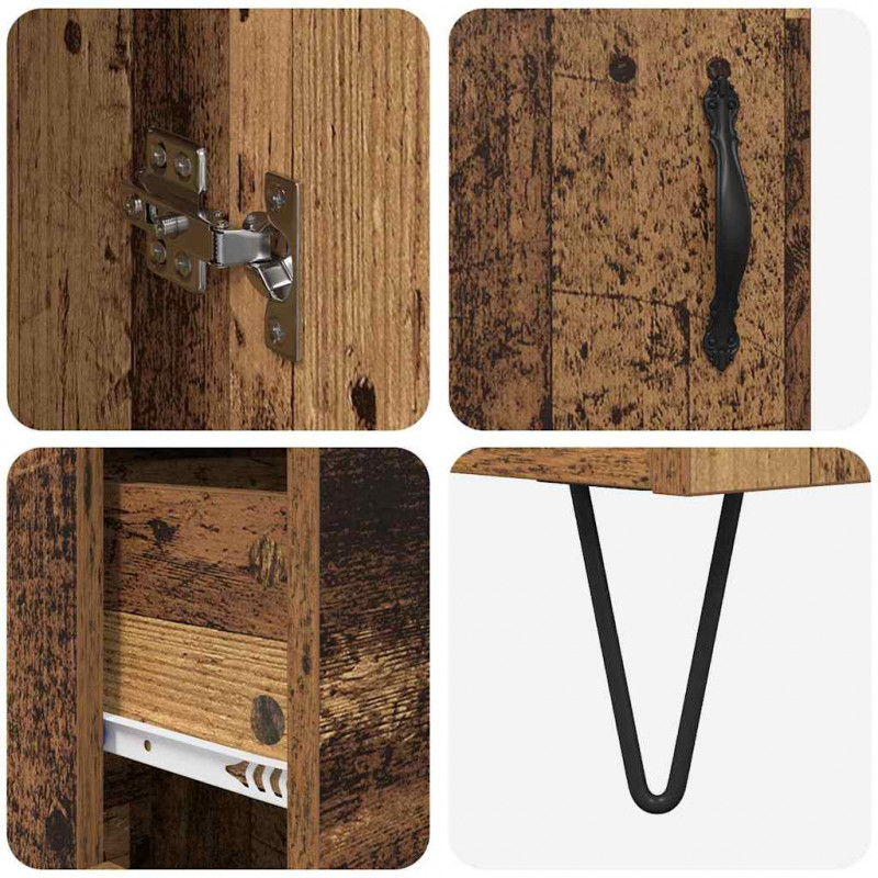 Highboard z szufladą Stare drewno 69,5 x 34 x 180 cm