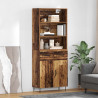 Highboard z szufladą 2 pcs Stare drewno Materiał drewnopochodny