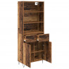 Highboard z szufladą 2 pcs Stare drewno Materiał drewnopochodny