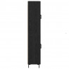 Highboard 2 pcs Czarny Dąb Materiał drewnopochodny