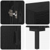 Highboard 2 pcs Czarny Dąb Materiał drewnopochodny