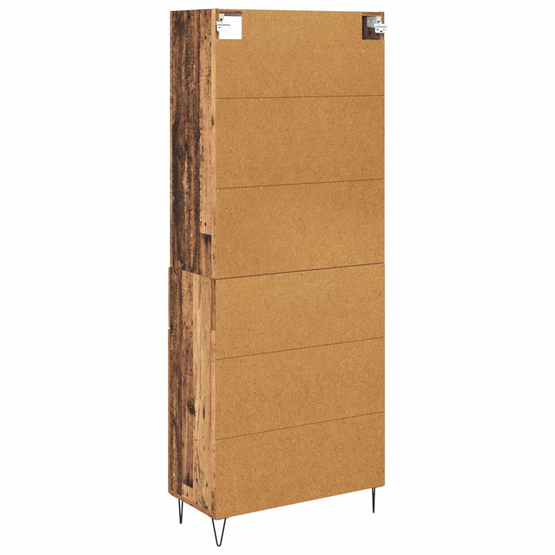 Highboard z szufladą 2 pcs Stare drewno Materiał drewnopochodny