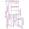 Highboard z szufladą 2 pcs Stare drewno Materiał drewnopochodny