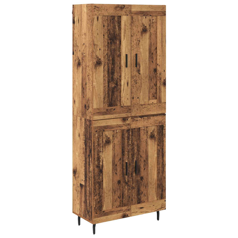 Highboard 2 pcs Stare drewno Materiał drewnopochodny