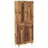 Highboard 2 pcs Stare drewno Materiał drewnopochodny