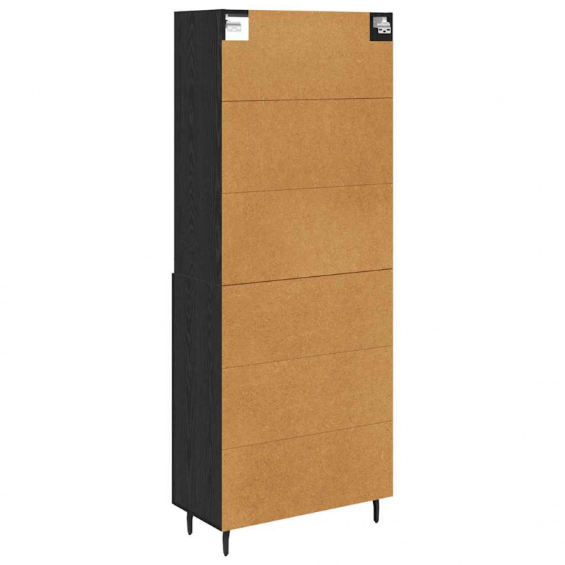 Highboard Czarny Dąb 69,5 x 34 x 180 cm