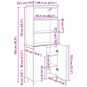 Highboard Czarny Dąb 69,5 x 34 x 180 cm
