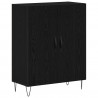 Highboard Czarny Dąb 69,5 x 34 x 180 cm Materiał drewnopochodny