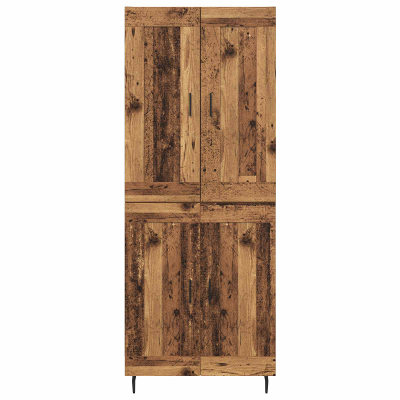Highboard 2 pcs Stare drewno Materiał drewnopochodny