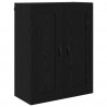 Highboard Czarny Dąb 69,5 x 34 x 180 cm Materiał drewnopochodny