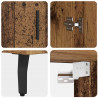 Highboard 2 pcs Stare drewno Materiał drewnopochodny