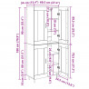 Highboard 2 pcs Stare drewno Materiał drewnopochodny