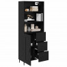 Highboard z szufladą Czarny Dąb 69,5 x 34 x 180 cm