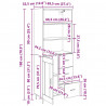 Highboard z szufladą Czarny Dąb 69,5 x 34 x 180 cm